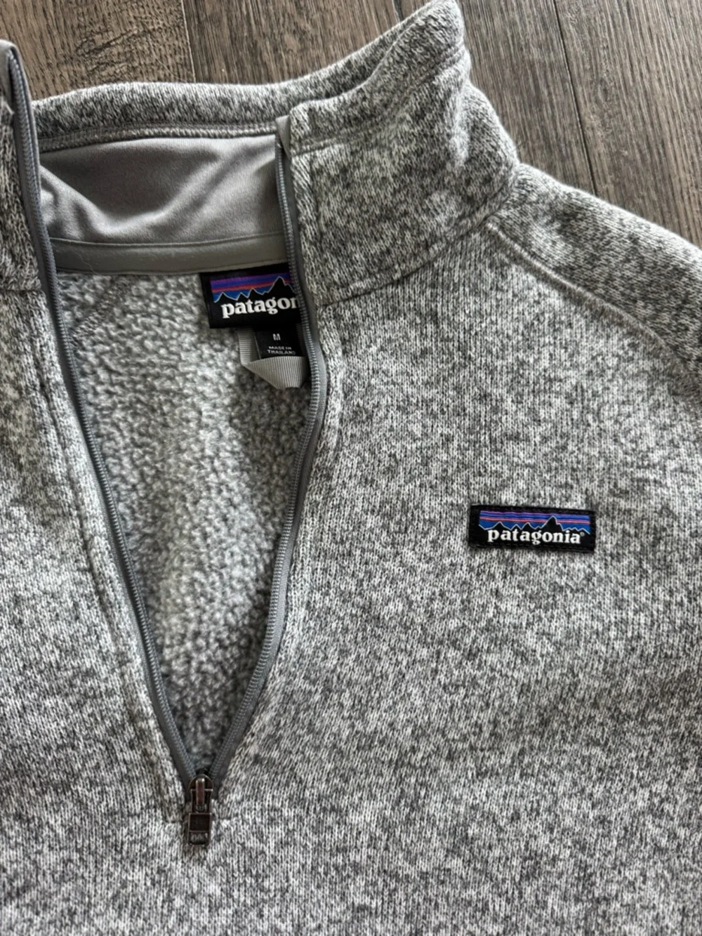 Patagonia Heather Gray Quarter-Zip Fleece Pullover - Picture 2 of 5